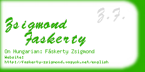 zsigmond faskerty business card