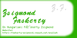 zsigmond faskerty business card